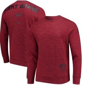 Mens Reebok UFC‎ Fight Grade Long Sleeve Shirt Med Heather Red Sweatshirt